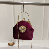 Bolsas de correntes de decoração de acessórios de metal sólido de celebridades vintage roxas