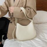 White Casual Simplicity Solid Patchwork Metal Accessories Decoration Bags