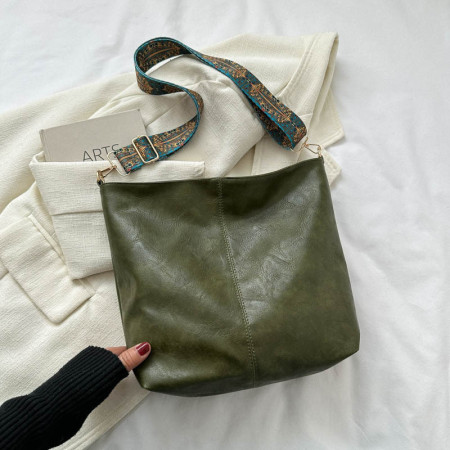 Bolsas verdes vintage simples com zíper sólido