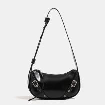 Black Daily Simplicity Solid Rivets Bags