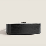 Bolsos de decoración de accesorios de metal sólido Daily Simplicity negros