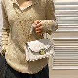 ホワイト シンプル ソリッド メタル アクセサリー デコレーション チェーン バッグ