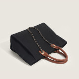 White Daily Simplicity Solid Chains Contrast Bags