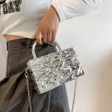 Silver Daily Solid Patchwork Bags