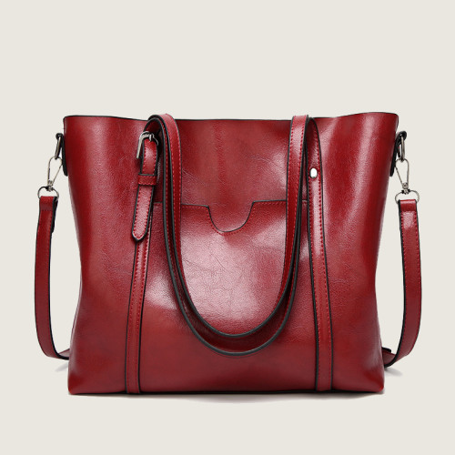 Bolsos rojos con cremallera y bolsillo sólido Vintage Simplicity