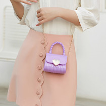 Пурпурные повседневные лоскутные сумки в форме сердца