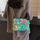Бордовые богемные винтажные контрастные сумки с цветочным принтом
