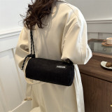 Svarta Casual Simplicity Solid Zipper Bags