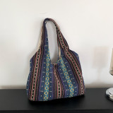 Коричневые богемные сумки в стиле пэчворк с милыми геометрическими узорами