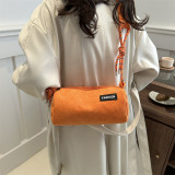 Orangefarbene, lässige, schlichte, solide Reißverschlusstaschen