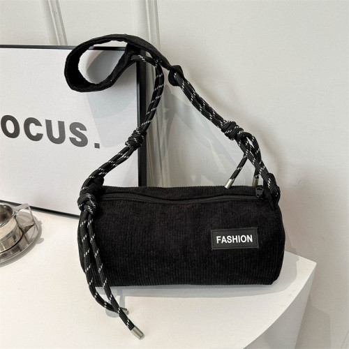 Svarta Casual Simplicity Solid Zipper Bags