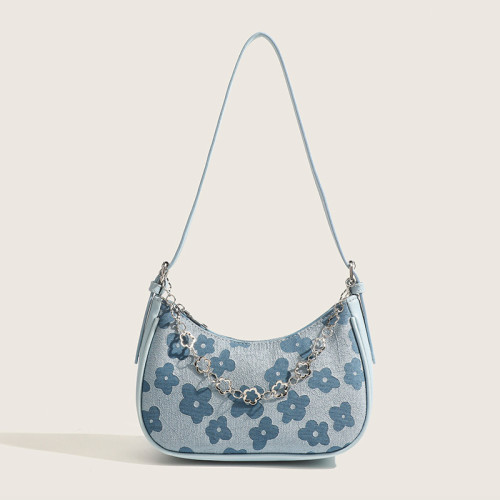 Синие милые милые цветы и цепочки для сумок