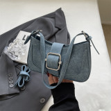 Hellblaue, lässige, schlichte, solide Metall-Accessoires, Dekoration, Reißverschlusstaschen