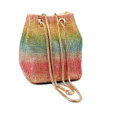 Повседневные лоскутные сумки с градиентом радужного цвета
