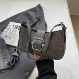 ディープブルーカジュアルシンプルソリッドメタルアクセサリー装飾ジッパーバッグ