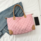 Pink Daily Rhombic Patchwork Bags