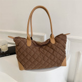 Pink Daily Rhombic Patchwork Bags