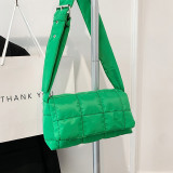 Green Daily Simplicity Plaid Patchwork Bags
