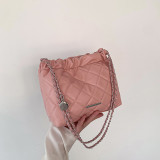 Pink Daily Simplicity Rhombic Draw String Chains Bags