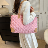 Pink Daily Rhombic Patchwork Bags