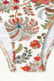Witte sportkleding met patchwork-print (met vulling)