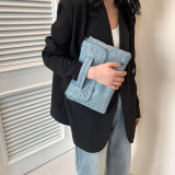 Grey Daily Solid Rivets Patchwork Bags