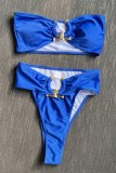 Black Sexy Solid Backless Swimwears (With Paddings)