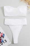 Black Sexy Solid Backless Swimwears (With Paddings)