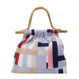 Blue Casual Daily Color Block Patchwork Fold Bags