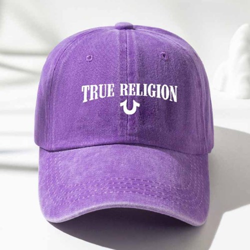 Фиолетовая повседневная шляпа с вышивкой уличной буквы