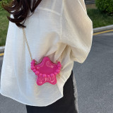 Black Daily Geometric Patchwork Zipper Bags