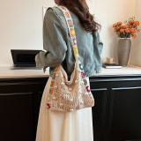 Beige Daily Patchwork Pearl Weave Bags