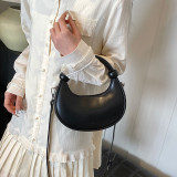 Black Daily Simplicity Solid Zipper Bags