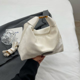 Deep Coffee Daily Simplicity Solid Zipper Bags