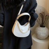 White Sweet Daily Solid Pearl Bags