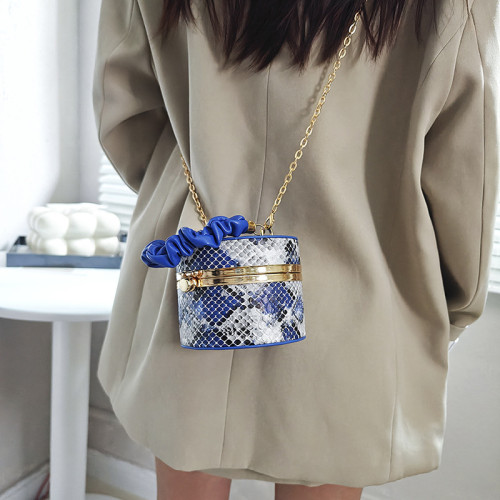 Синие повседневные сумки в стиле пэчворк с винтажным принтом