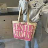 Pink Daily Letter Contrast Bags