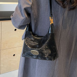 Deep Coffee Daily Simplicity Solid Zipper Bags