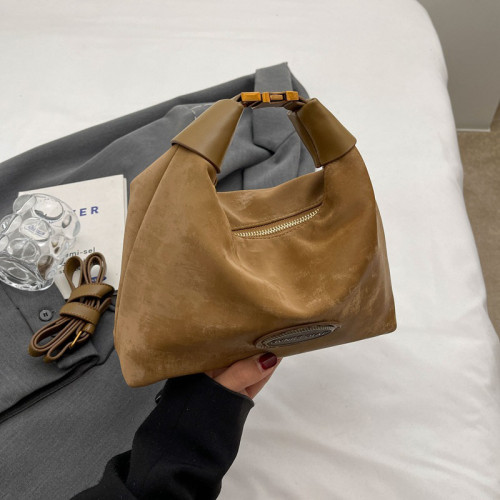 Khaki Daily Simplicity Solide Reißverschlusstaschen