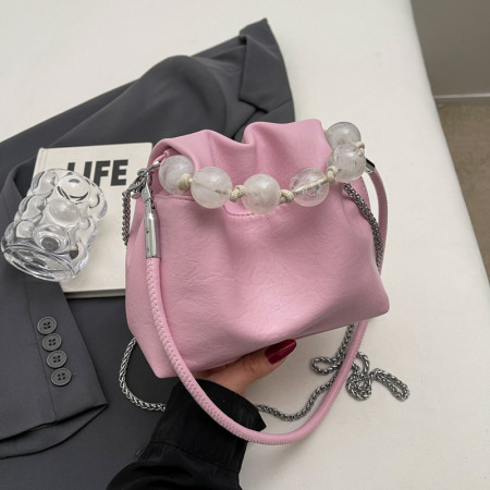 Розовые сумки Sweet Simple с однотонными цепочками и бисером