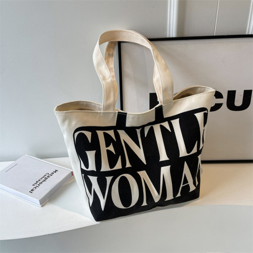 Black Daily Letter Contrast Bags