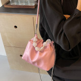 Pink Sweet Simplicity Solid Chains Beaded Bags