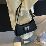 Black Daily Simplicity Solid With Bow Bags