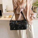 Black Sweet Daily Solid Fold With Bow Bags