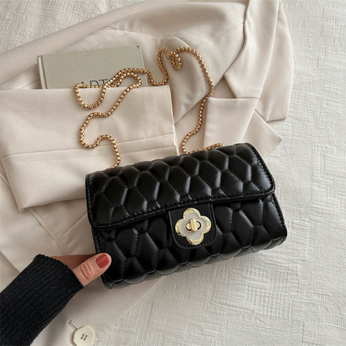 Schwarze Promi-Taschen mit eleganten, soliden Ketten