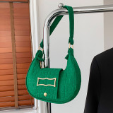 Green Daily Simplicity Solid Texture Felt Bags