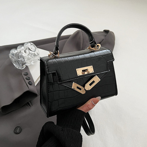 Black Celebrities Elegant Solid Metal Accessories Decoration Texture Bags