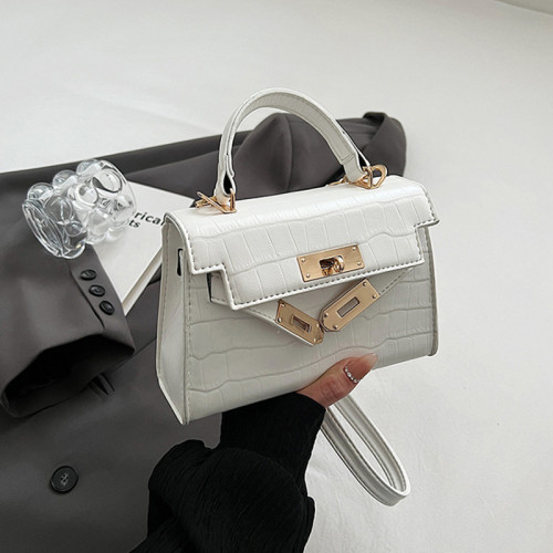 White Celebrities Elegant Solid Metal Accessories Decoration Texture Bags