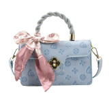 Blue Sweet Celebrities Geometric Patchwork Bags