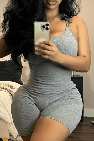 Grey Casual Solid Patchwork Spaghetti Strap Skinny Rompers